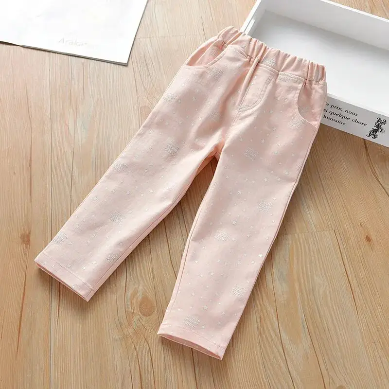 

Girls Baby Pants Spring and Autumn 2023 New Children's Pants Cotton Korean Edition Girls' Pencil Pants Foreign Style Pants