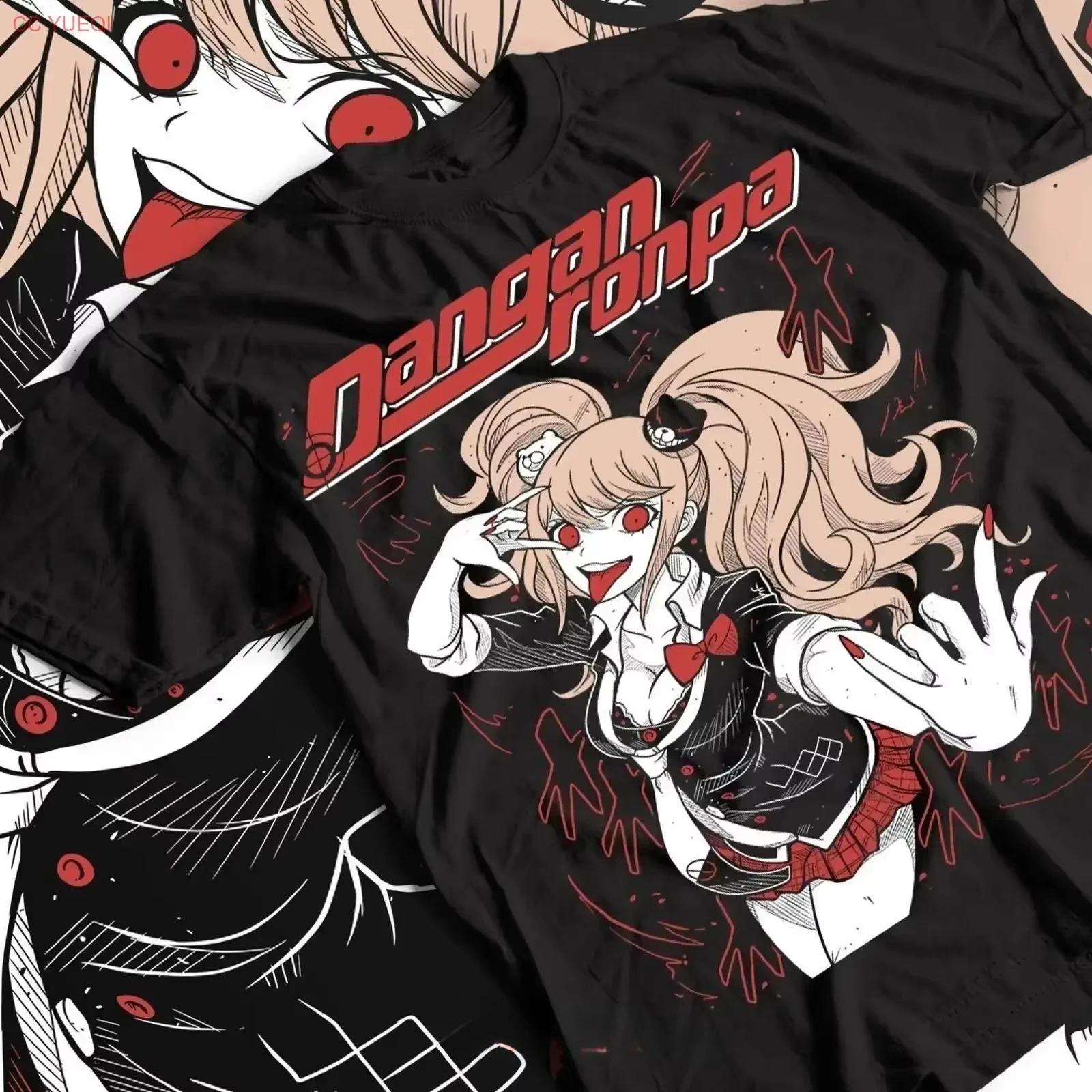 Danganronpa Junko Enoshima T Shirt Unisex Men Women Cotton Oversized Vintage Washed Anime Tee 2026 Retro Summer Casual Hot Sale