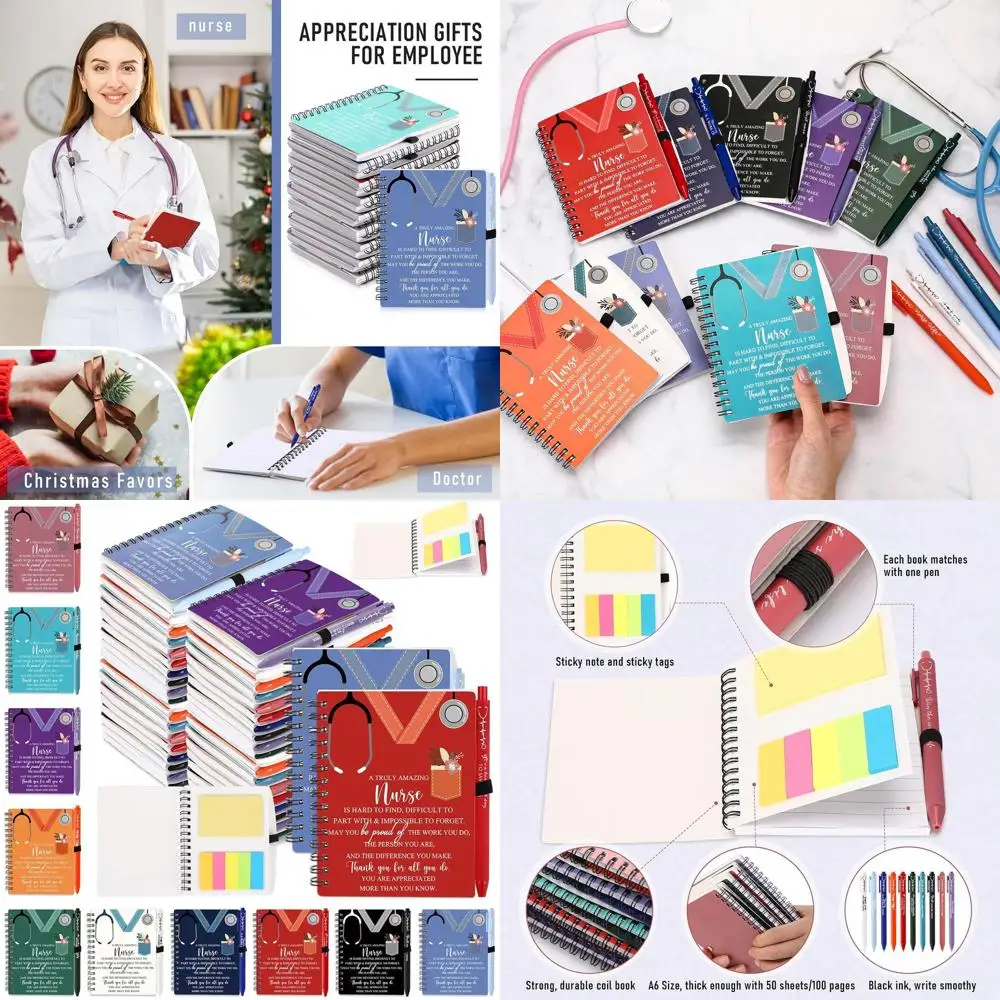 看護師への感謝の気持ちを込めたギフト：看護助手や看護チームのためのインスピレーションを与えるノート、付箋、ペンセット