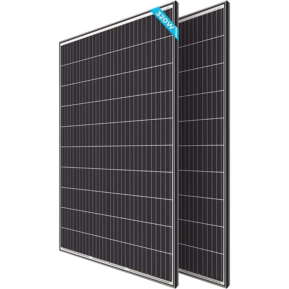 

2pcs 320W Solar Panels 24V Monocrystalline on/Off Grid 640W for RV Boat Shed Farm Home House Rooftop Residential