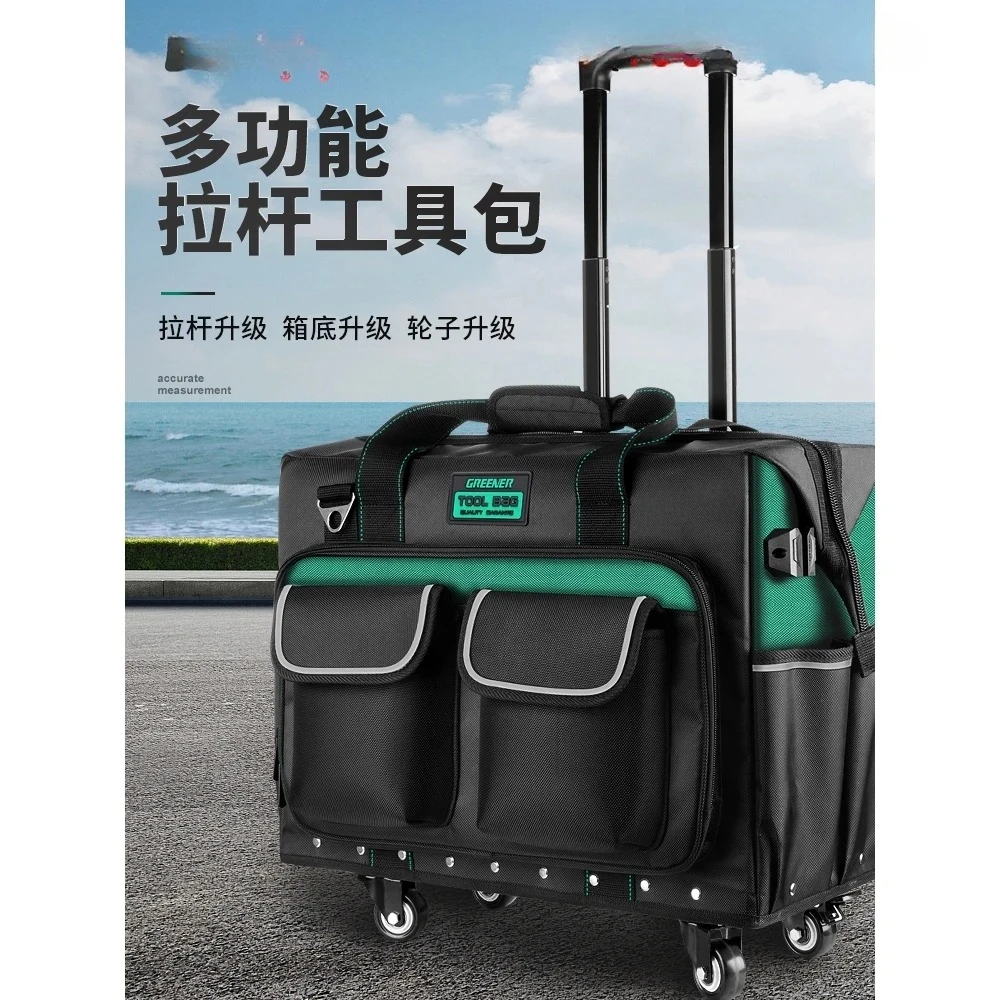 

Japan Imported Greenwood Trolley Toolkit Sturdy and Durable Trolley Style Bag Industrial Grade with Wheels Hand Push Trolley