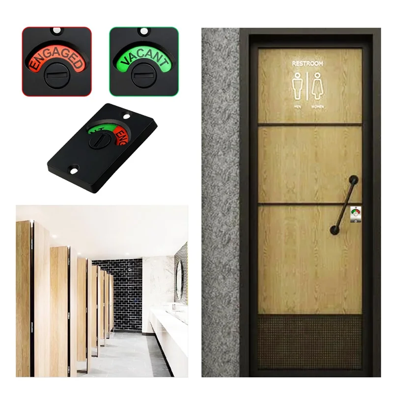 ABDJ-قسم الحمام لقفل خصوصية المرحاض من سبائك الزنك، يتضمن علامة مؤشر المحتلة/الفاكانت لمرحاض المرحاض