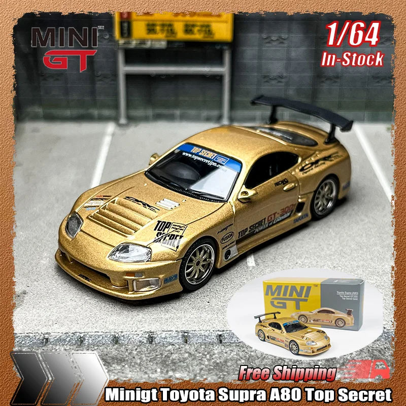 

В наличии Minigt 1:64 Toyota Supra A80 Top Secret Simulation Alloy Миниатюрная литая модель на заказ Коллекция игрушек Подарки Орнамент