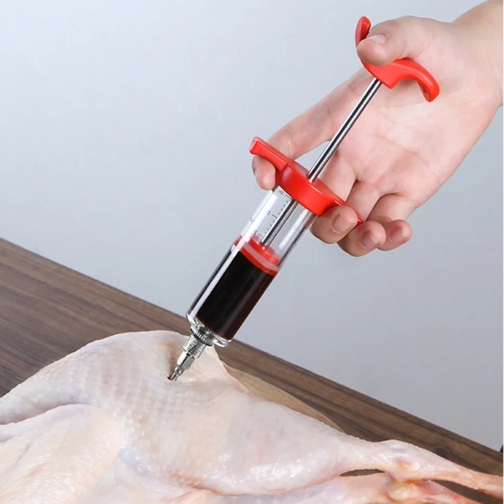 Imagem -03 - Food Grade pp Bbq Meat Seringa Bbq Meat Flavor Injector Agulhas de Aço Inoxidável Ferramentas de Cozinha para Casa e ao ar Livre
