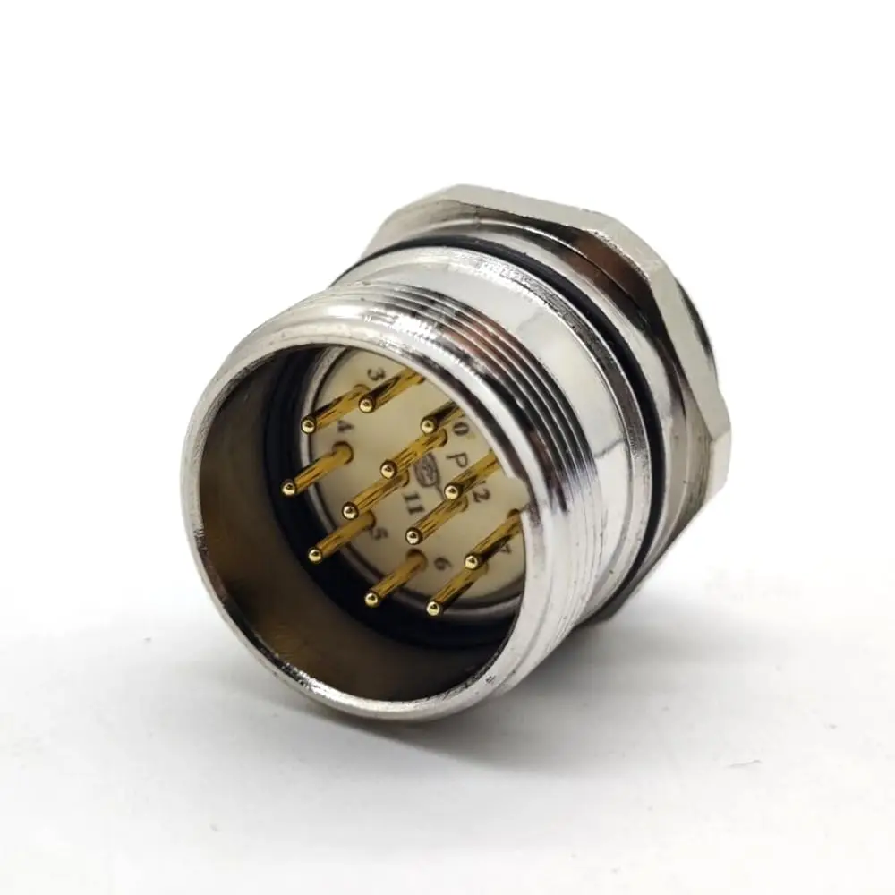M23 12Pin Male Waterproot Socket Connector Front Fastened Electric Servo Motor Shield