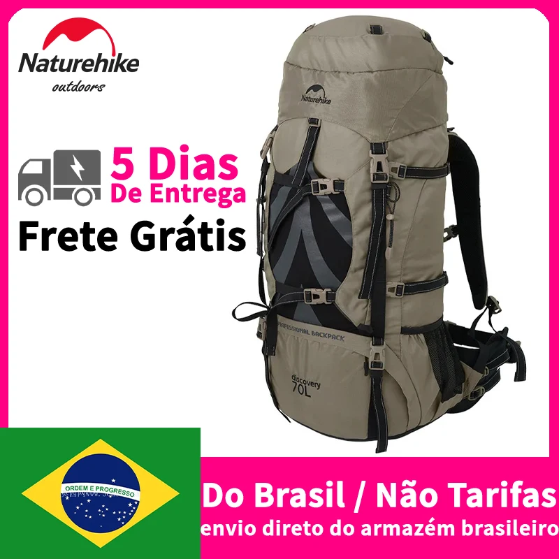 Natureifa-Sac à dos d'alpinisme pour homme, sac à dos de randonnée en plein air, sac de voyage étanche, grande capacité, 70L