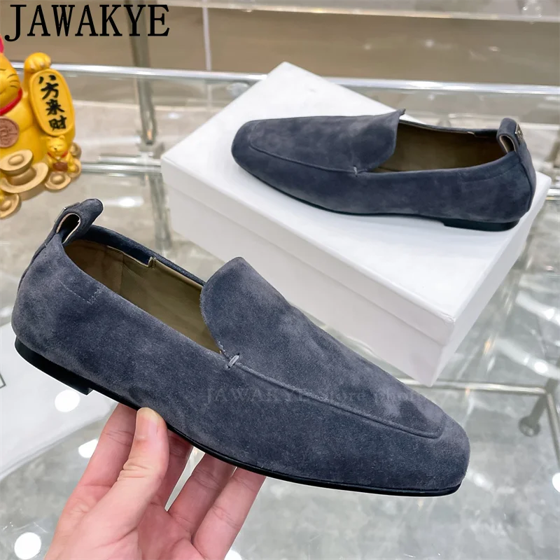 Estate vendita calda mocassini in pelle scamosciata scarpe basse donna 2024 nuove scarpe da passeggio Slip-on Casual Runway scarpe da lavoro formali