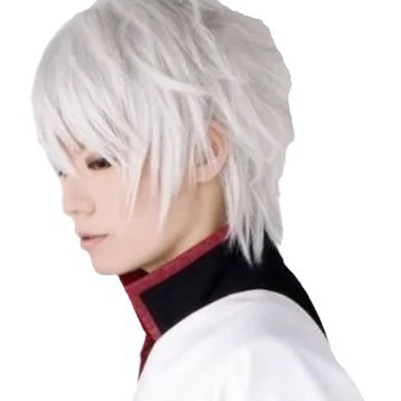 Anime homme et femme général perruque couverture scène effectuer rôle habiller perruque barre habiller chapeaux bord légèrement bouclé cheveux courts