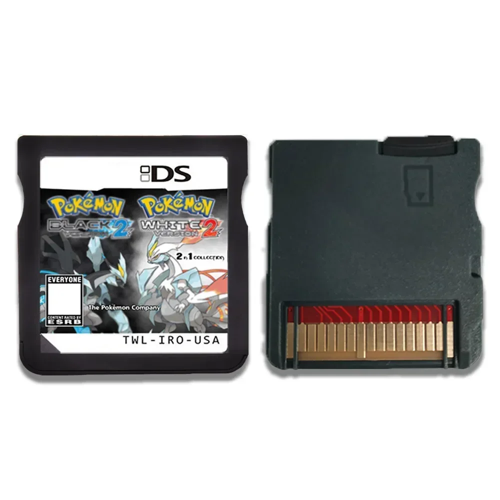 DS Video Game Cartridge (R4 Memory Card Version) Pokemon HeartGold SoulSilver Black White for NDS/2DS/3DS/NDSL