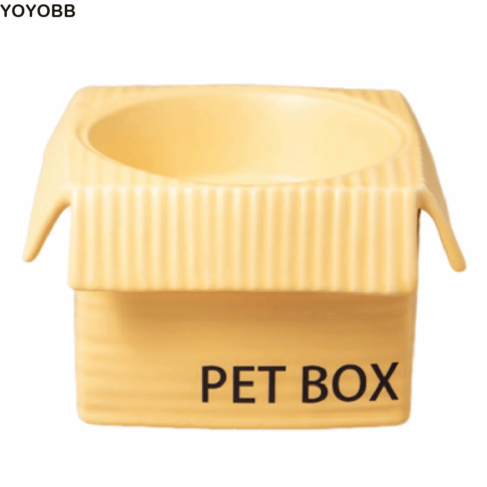 

Anti Slip Ceramic Pet Bowl Stable Anti Vomiting Cat Food Water Bowl Protect Cervical Vertebra Multifunction Pet Feeder Dish