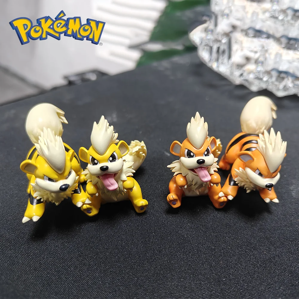 Zxz Аниме Фигурка Покемона # 058 Growlithe фигурка кавайной собаки, Коллекционная модель, настольные украшения, игрушка, подарок на день рождения для мальчика