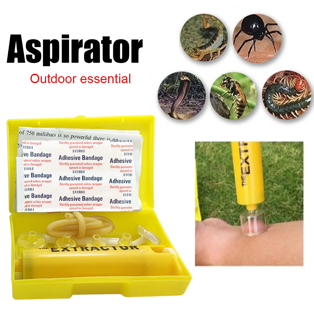 Insect Bite Vacuum Extractor Wild Venomous Bee Mosquito Bee Bite Vacuum Suction Pump Camping Hiking First Aid Safety Tool