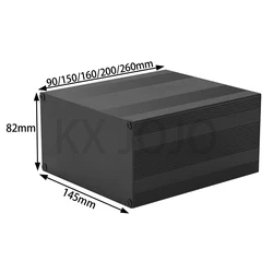 Aluminum Enclosure 145*82*90/150/160/200/260mm Split Box Silver/Black Waterproof Electronic Box DIY Power Housing Instrument