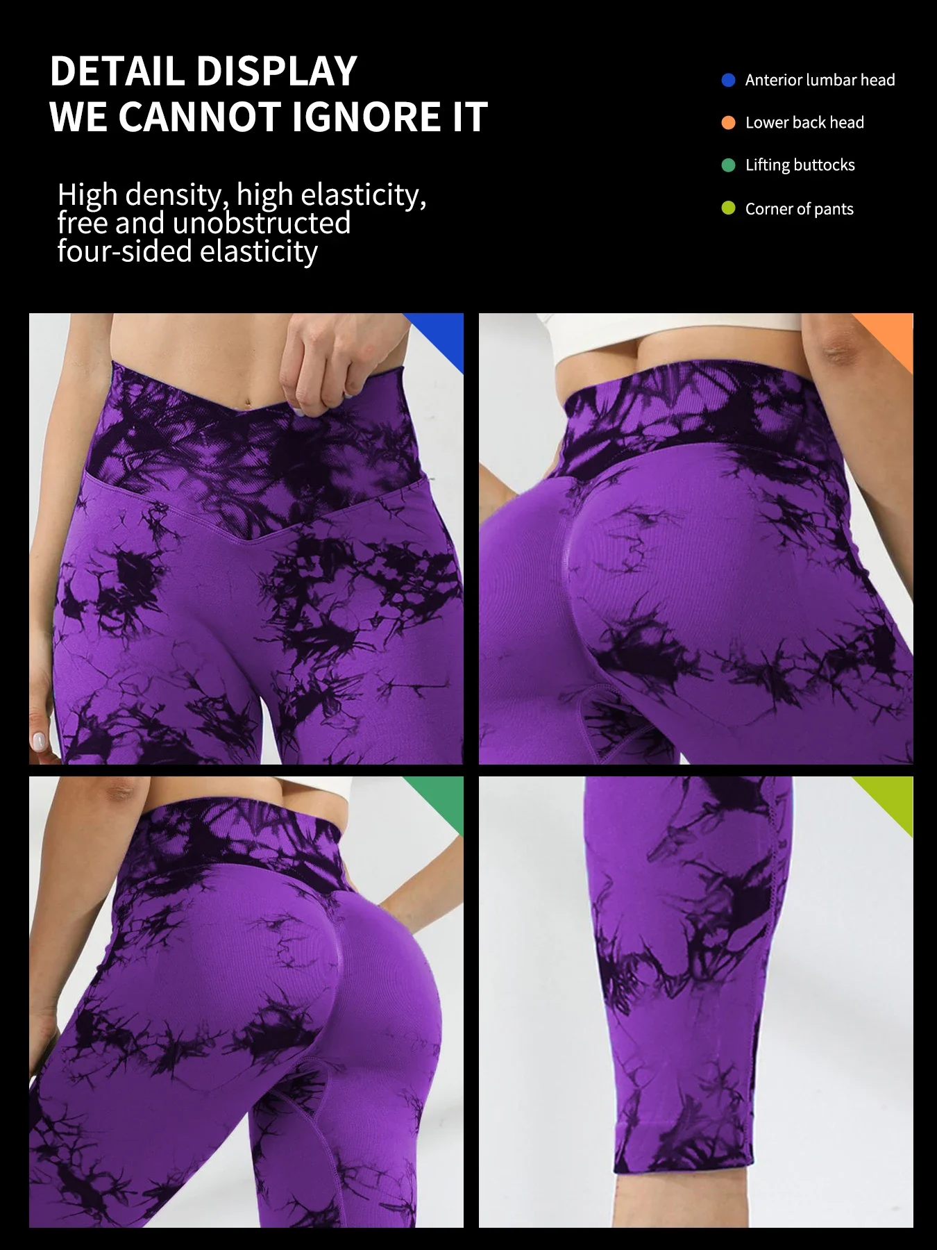 Tie Dye Fitness Legging Donna Push Up Allenamento Leggings sportivi Donna Scrunch Butt Abbigliamento femminile Palestra Pantaloni legging senza cuciture