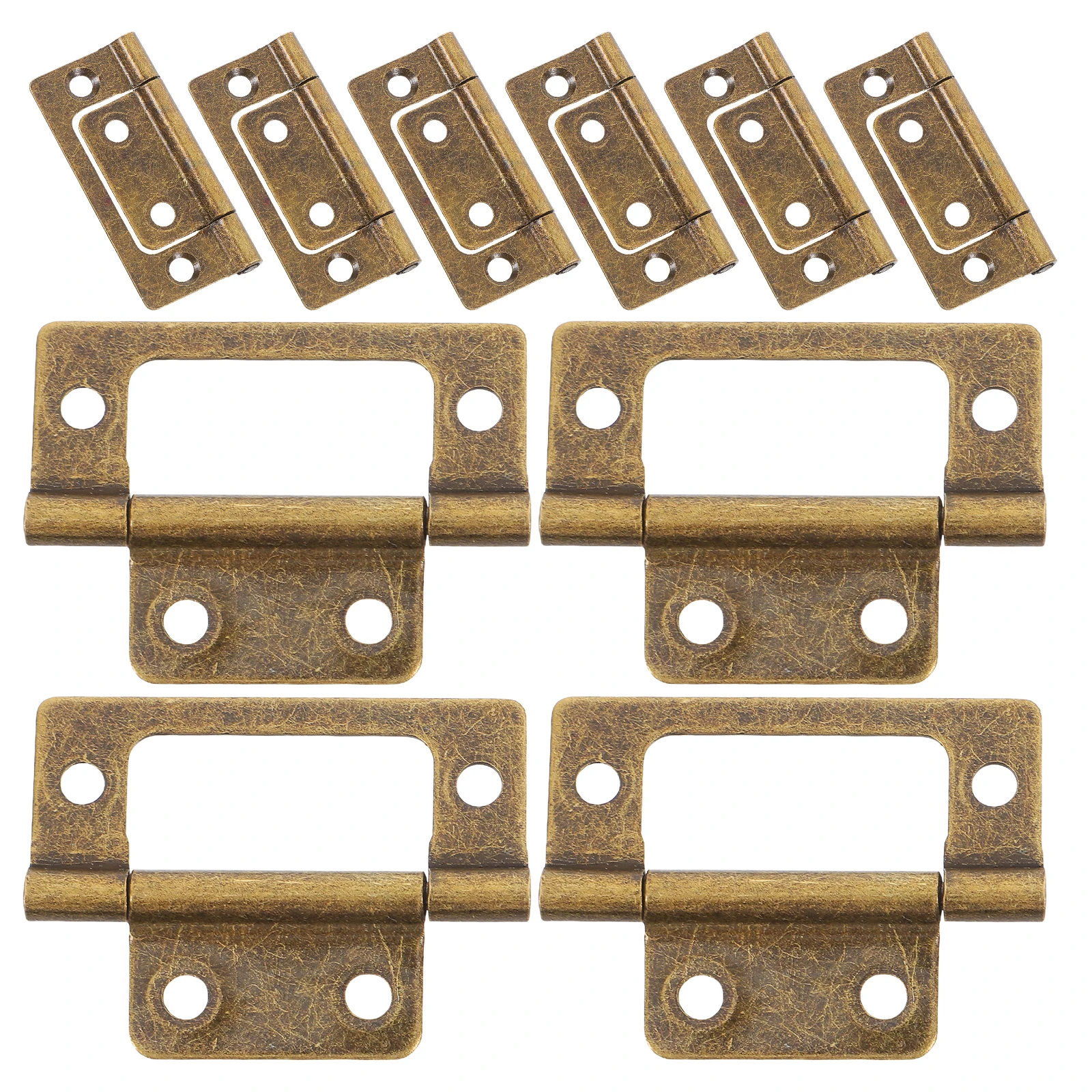 

12pcs Furniture Hinges Door Hinge Heavy Duty Wrought Iron Bifold Shutter Cabinet Hardware Door Window Closet Cabinet