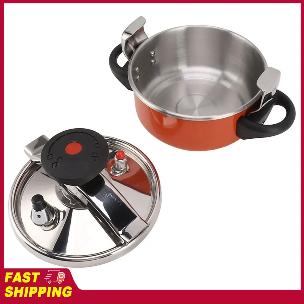 2L Mini Pressure Cooker 55KPA Efficient Detachable Sealing  Frosted Knob 2L Stainless Steel Pressure Cooker for Gas Stoves