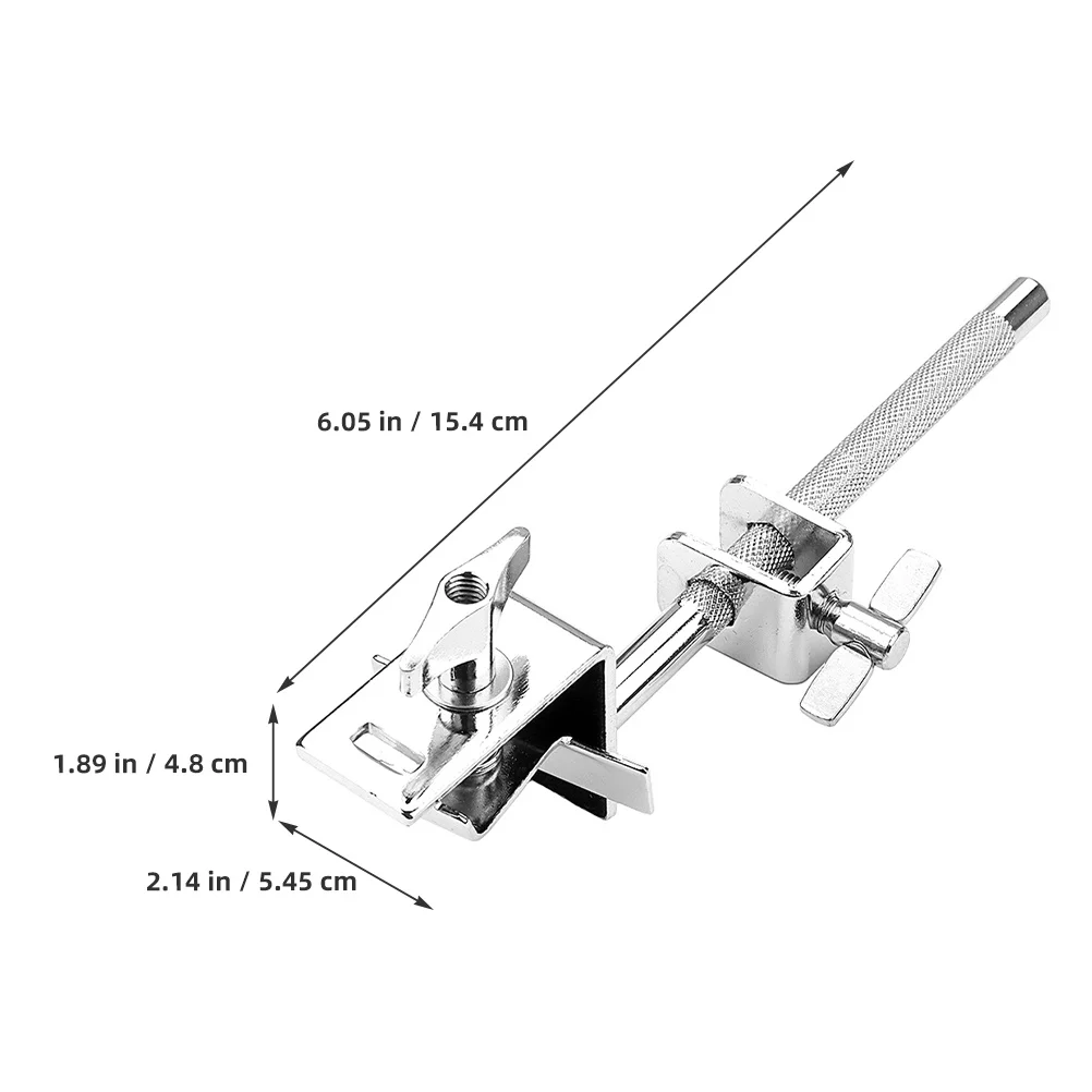 

Cow Bell Cowbell Mounting Bracket Holder for Drum Clip Accessory Clamp Silver Fixing
