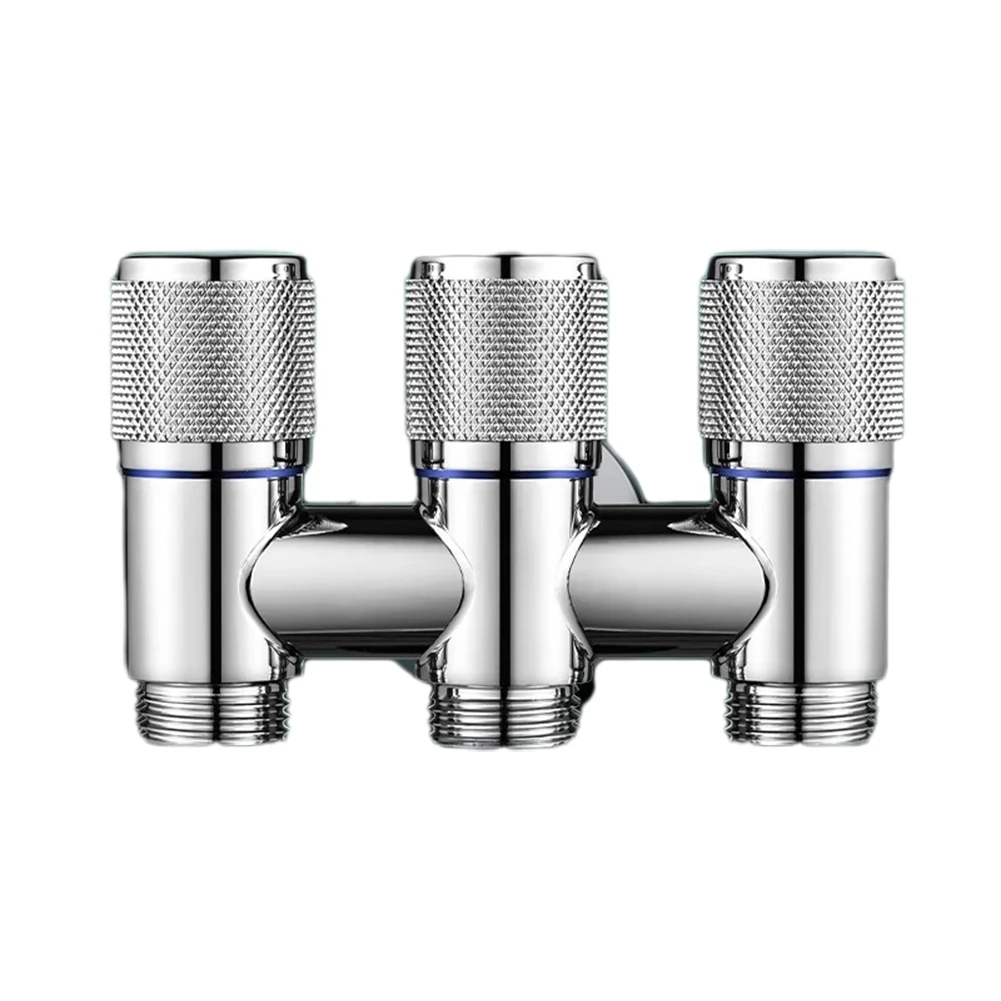 

Practical 1 In Three Out Water Diversion Valve for Bidet Sprayers Rotary Switch Control Compatible with Bathroom Toilet