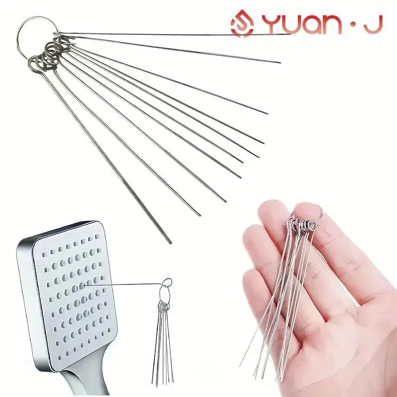 

YUANJ 10PCS Kinds Shower Head Cleaning Needle Stainless Steel Needle Set PCB Electronic Circuit Through Hole Needle Desoldering