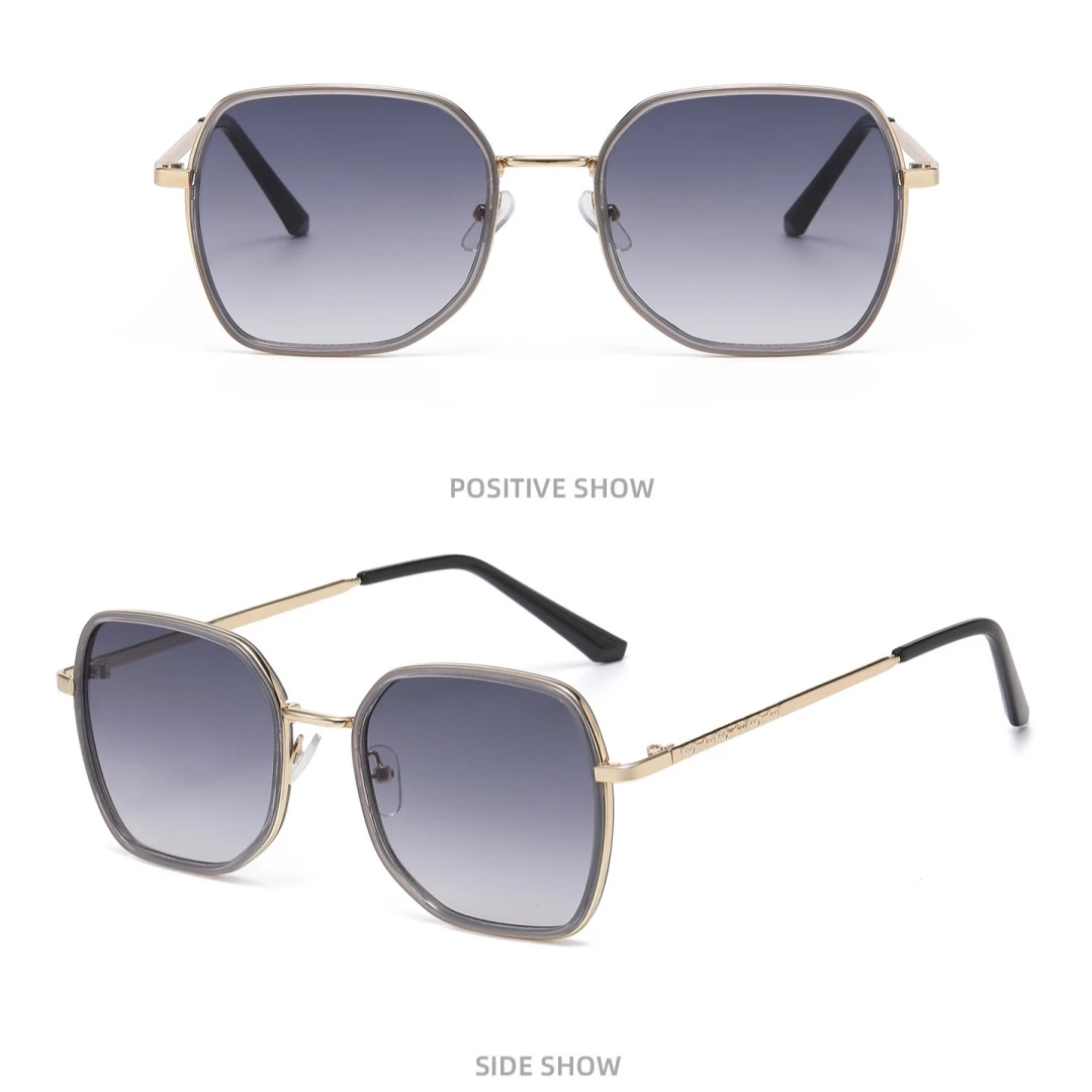 UV-beständige Sonnenbrille, moderne Sonnenbrille aus Polycarbonat und Metall, Damen-Sonnenbrille, elegant für modisches Outfit, Reisen, Autofahren – Detail 7