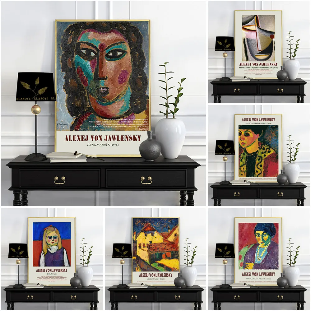 Alexej Von Jawlensky Exhibition Museum Poster Expressionism Vintage Canvas Painting Art Print Wall Hanging Picture Home Decor