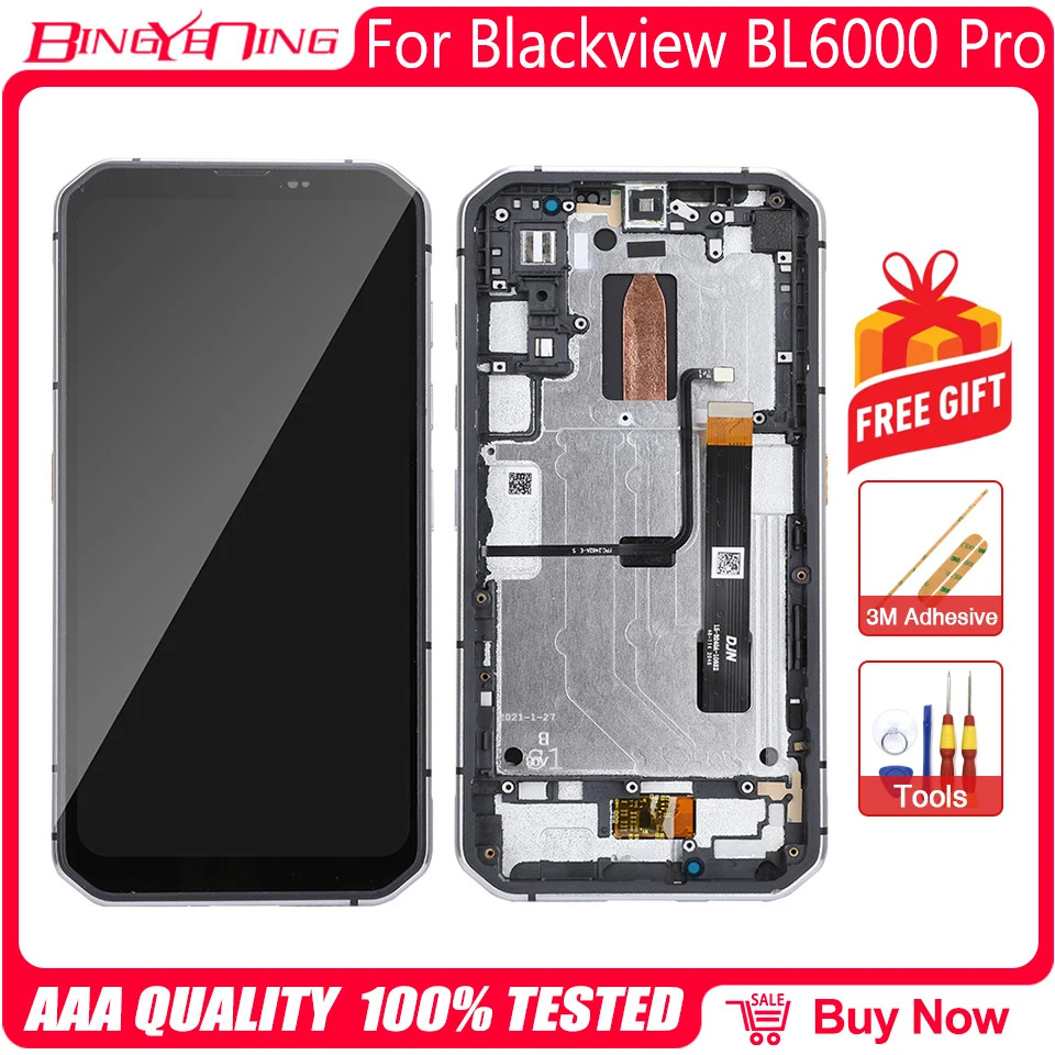 New 6.36 Inch For Blackview BL6000 Pro Touch Screen + LCD Display With Frame Assembly Replacement