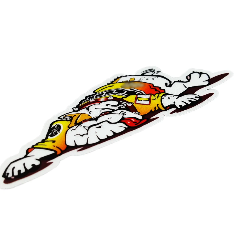 S236 Motor Stickers En Decals Cartoon Bulldog Vr Rossi Hond Guido Gp Racing Reflecterende Waterdichte Mark Motorhelm