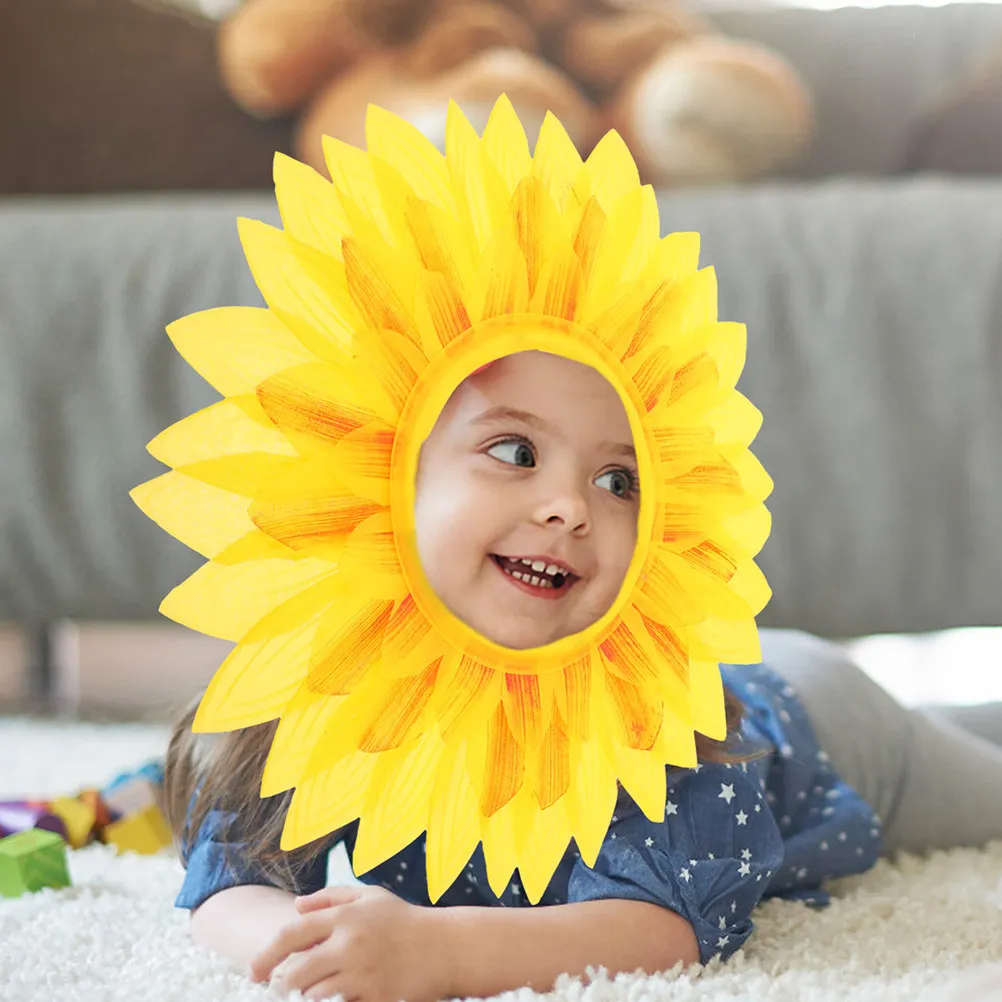 2pcs Kids Sunflower Headband, Bright Yellow Flower Headwear for Kindergarten, Sports Day & Stage Performance