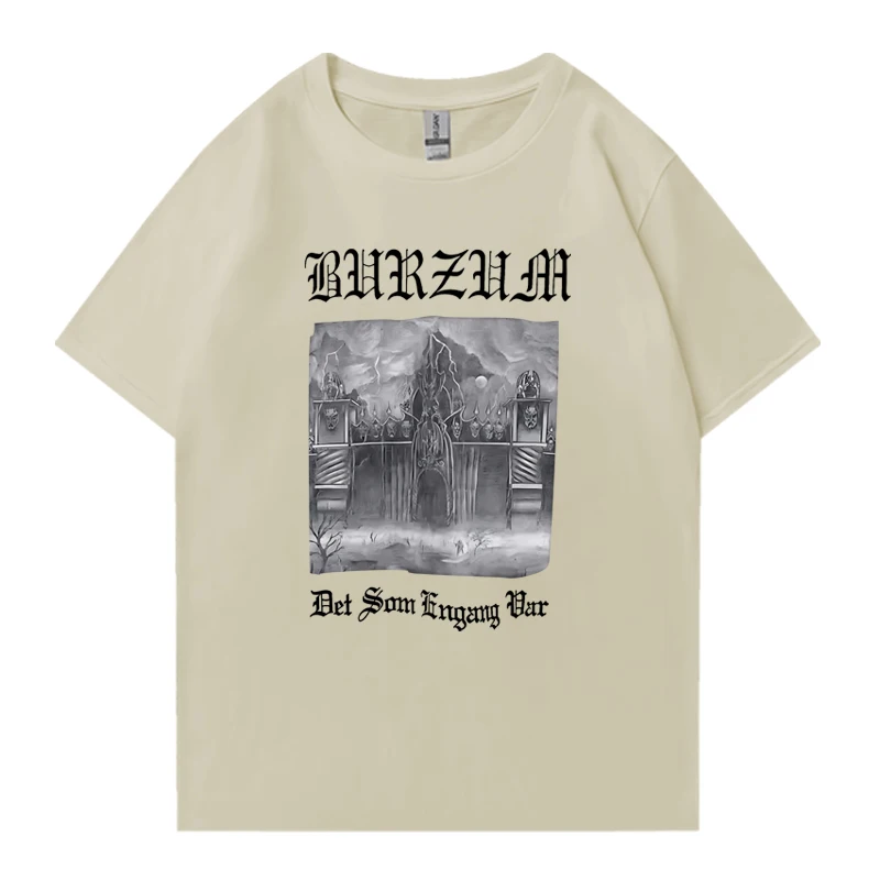 Vintage Hip Hop Burzum Band Printed streetwear Men Women Death rock Heavy metal short sleeve t-shirts Unisex 100% Cotton T shirt