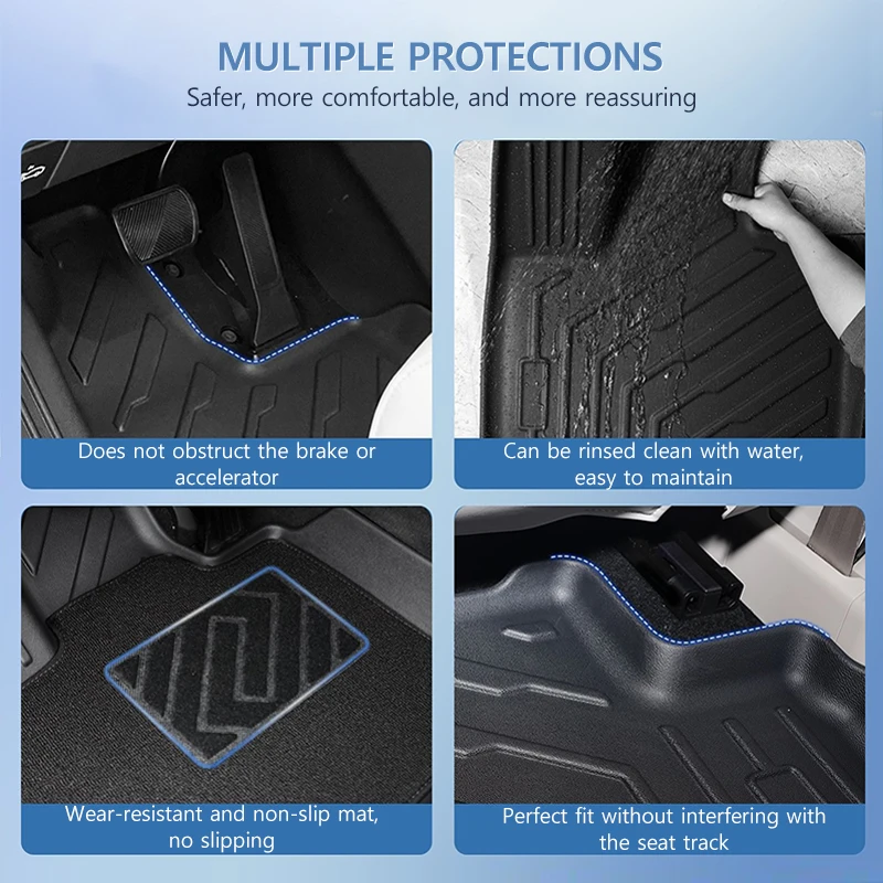 For BYD ATTO 3 Floor Mat Luggage Pad Trunk Liner LHD RHD Left Right Rudder Four Seasons Waterproof Wear-resistant Foot Carpets