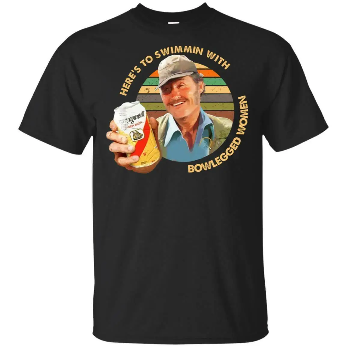 Quint Jaws Here Äôs To Swimming With Bow Legged Women T Shirt Size S 5Xl