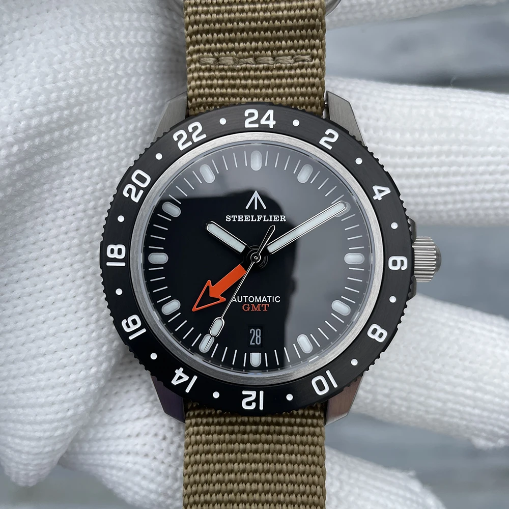 

STEELFLIER SF793 НОВЫЕ автоматические механические роскошные наручные часы NH34 Механизм Синтетический сапфир 20 бар Водонепроницаемые мужские светящиеся часы