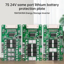 BMS 7S 24V Lithium Battery Protection Board Same Port 10A 15A 18A Storage Inverter With Equalization And Temperature Protection