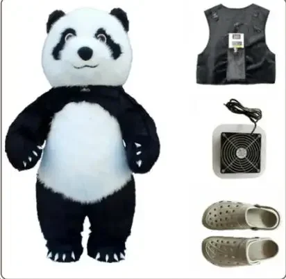 

Adult Huge Inflatable Panda Costume Polar Bear Blow Up Suit Wearable Inflated Walking Mascot Outfit Stage Wear Funny Dress