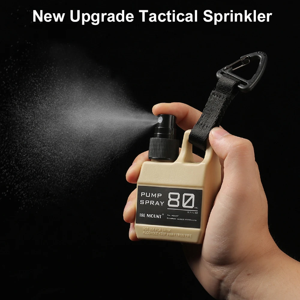 1pc 80ml Pump Spray Bottle Portable Empty Cosmetic Containers with Buckle Alcohol Perfume Refillable for Outdoor Camping Hiking view 2