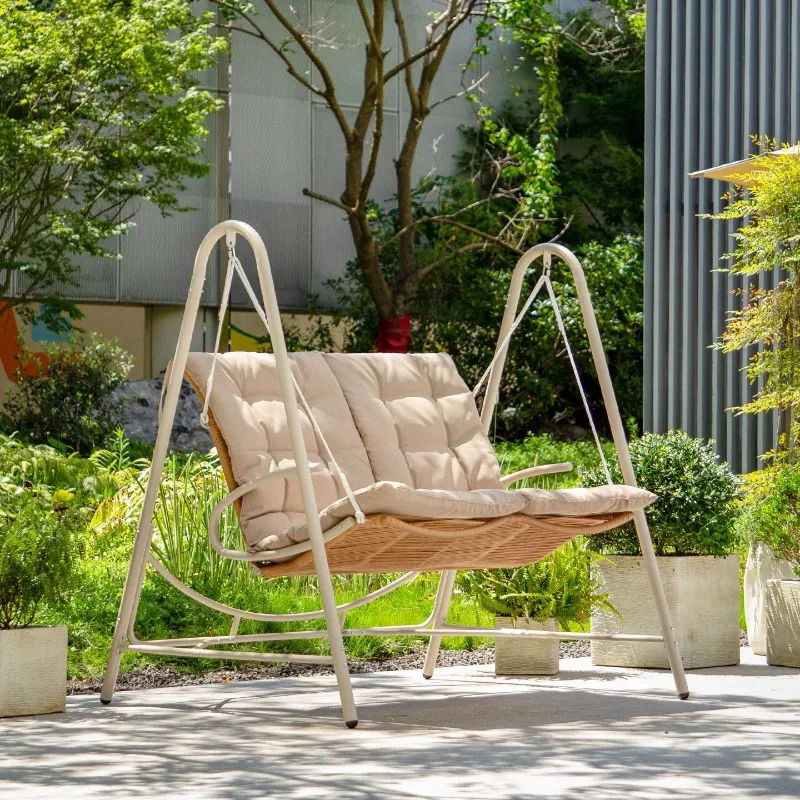Outdoor Courtyard Swing Villa Courtyard Double Rocking Chair Homestay Outdoor Terrace Garden