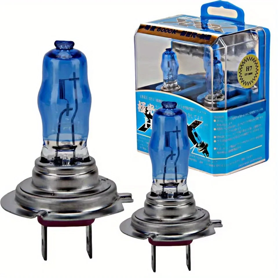

2pcs Halogen 100W Car Headlights Bulbs H7 H11 H8 H4 9003 Hb2 Automotive Light 6000K Cold white Auto Fog Lamp Turn Signal