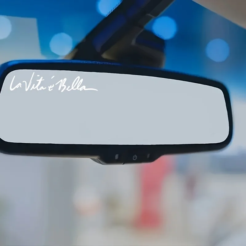 Автоколлант «La Vita e Bella» для Rétroviseur de Voiture — Vinyle, Citation Inspirante Italienne Idéal для декора Miroir