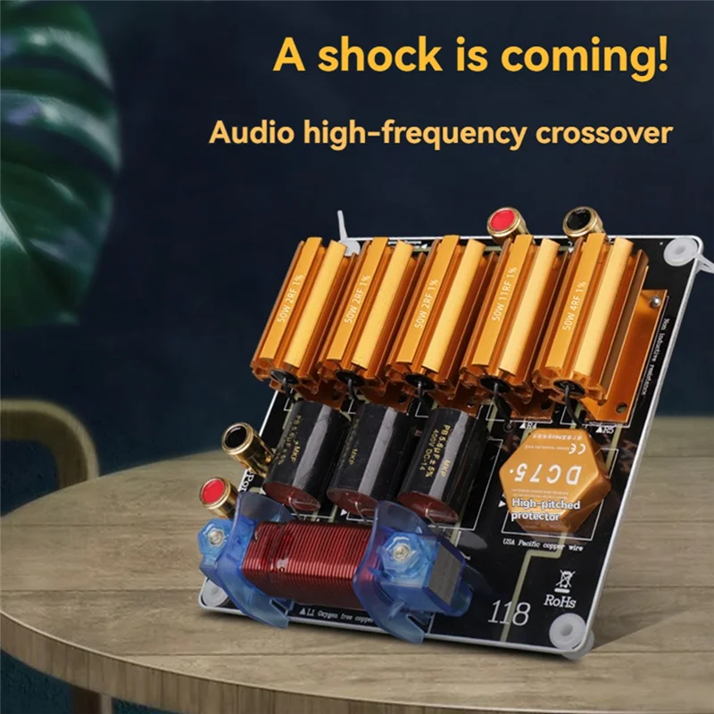 AA08-Speaker Audio Crossover 500W Speaker Tweeter Tunggal Pembagi Frekuensi 1900HZ Filter Crossover Audio Home Theater Panggung