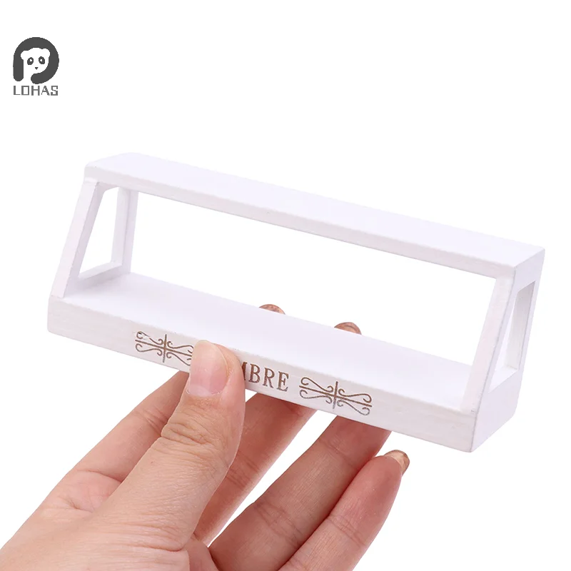 Vitrina de madera en miniatura para casa de muñecas, vitrina para panadería, tienda de pasteles, estante, muebles para casas de muñecas, accesorios de decoración, 1:12