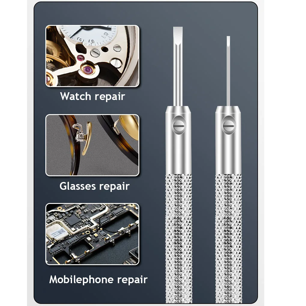 5PCS Watch Tool Repair Screwdriver Set 0.8-1.6mm Slotted Aluminium Screwdriver kit Professional Watchmakers Watch Tools