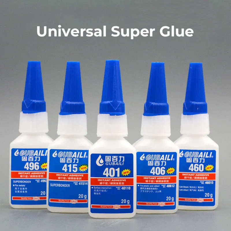 

Super Glue Instant Quick Dry Cyanoacrylate Strong Adhesive Universal Fast Repairing Glue 401/403/406/424/495/496/498