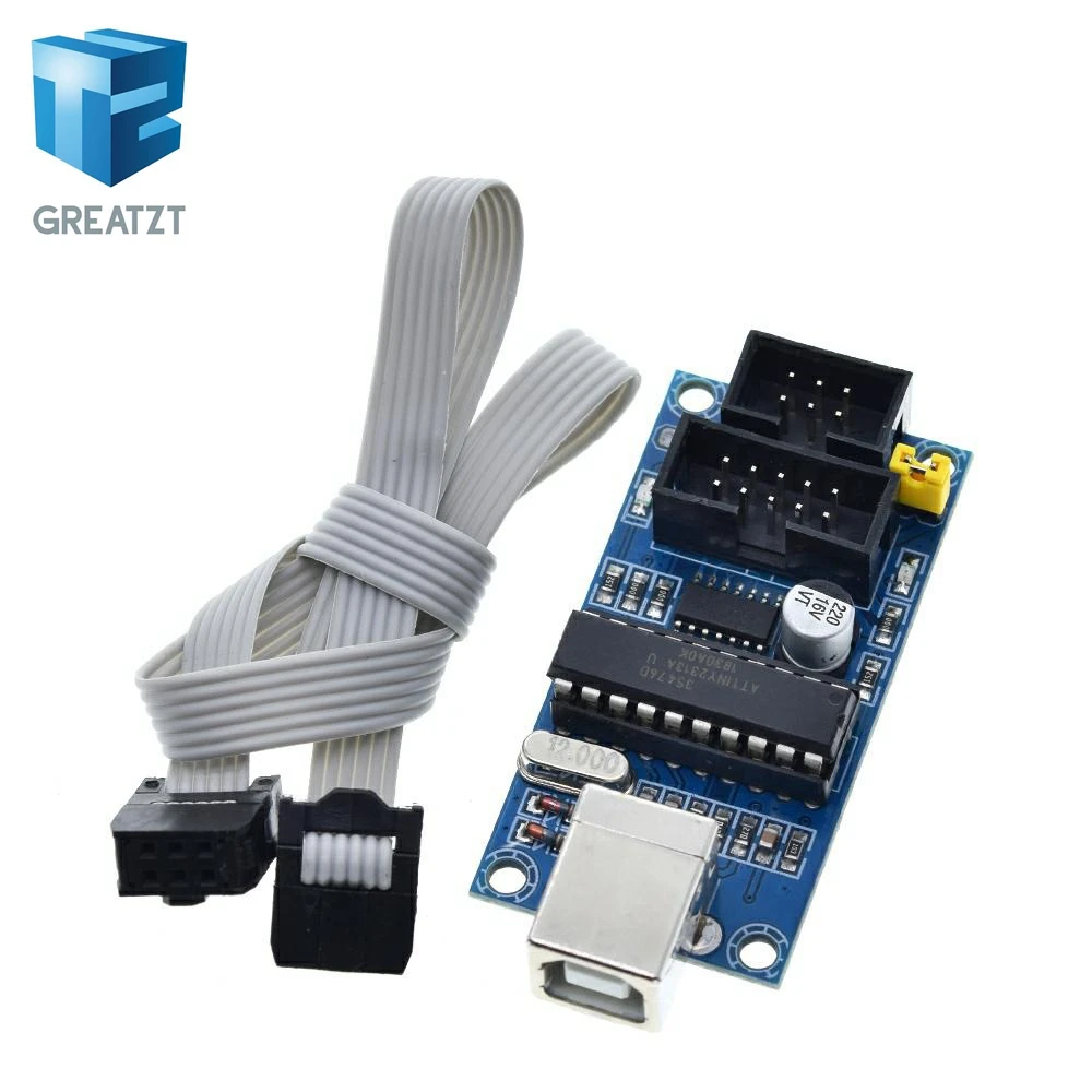 GREATZT USBTiny USBtinyISP AVR ISP Programmer Bootloader For  Meag2560 UNO R3 With 10pin Programming Cable