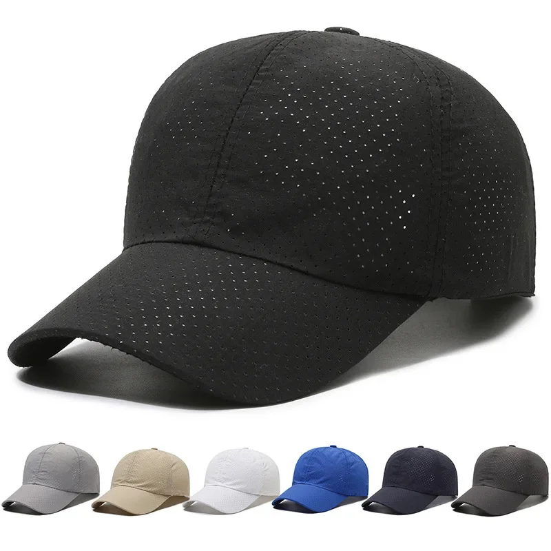 Men Summer Waterproof Quick Dry Mesh Baseball Cap Outdoor Sport Breathable Golf Fishing Hats