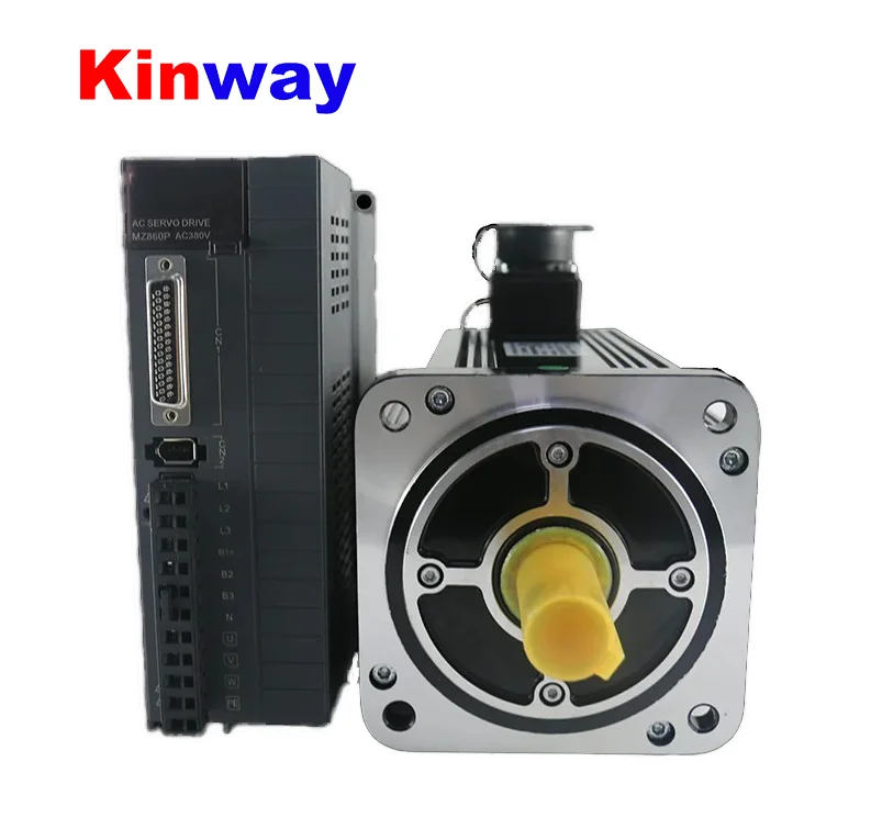 Kinway 3.8kw servo motor with driver CNC kit 3phase ac servo motor 220V 15N.m 23 bit incremental 130M15025B+M2532P CNC servos