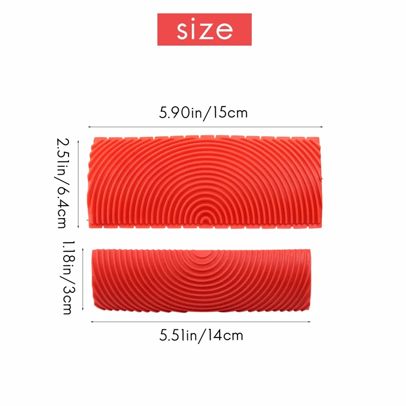 Wood Graining Tool Set for Wall Painting Decoration, Rubber Pattern, DIY, 4pcs