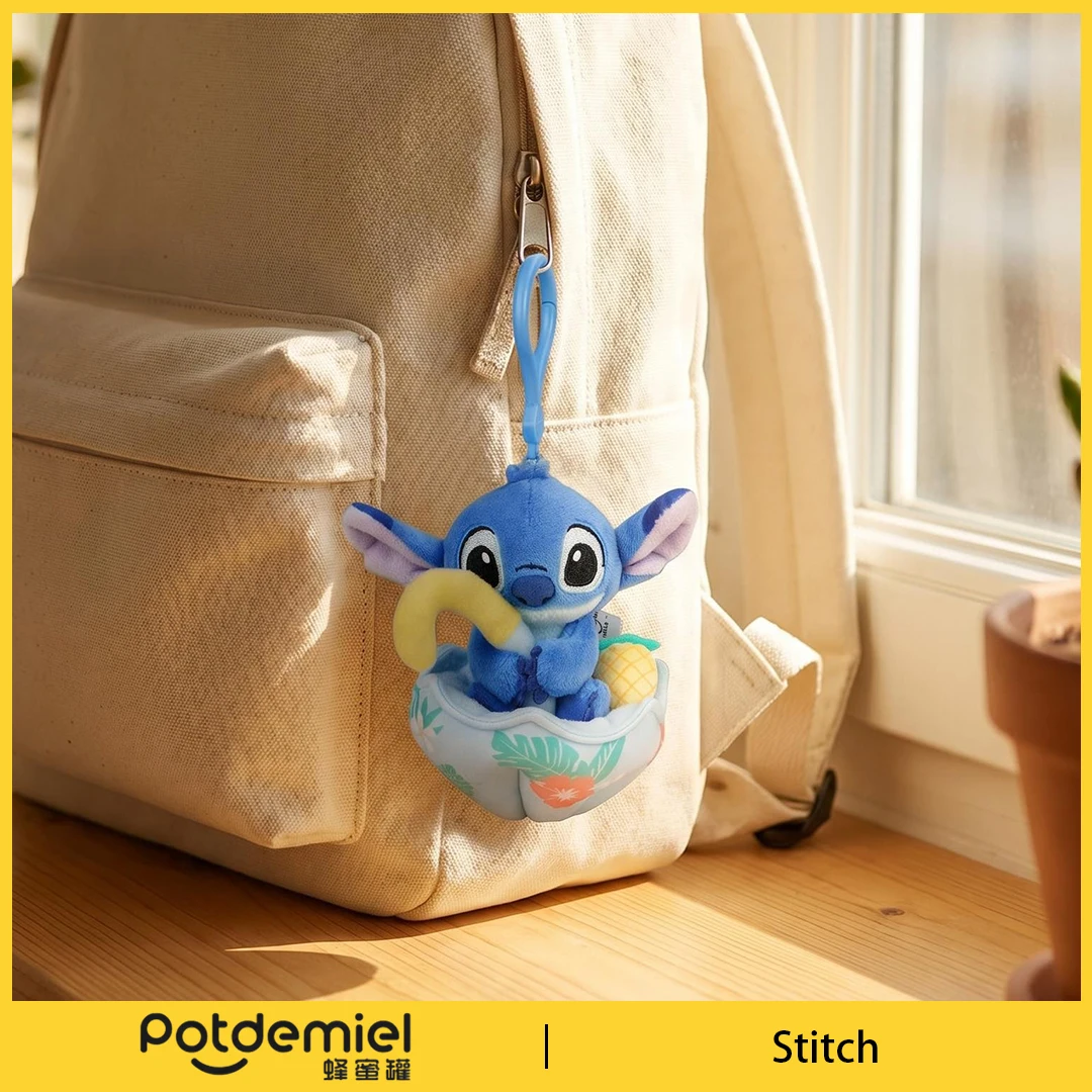Potdemiel Disney Stitch Plush Keyring Stuffed Doll Toy Bag Pendant Backpack Ornament Keyring Purse Handbag Fans Gift Kids Adults - view 3