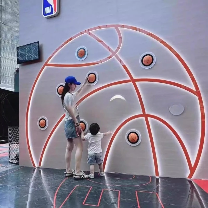 Shopping mall playground whack-a-mole game basketball pat pat music interactive response pat children's playground test