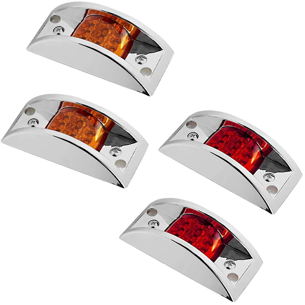 

2pcs Side Marker Clearance Lights Suitable For A Multitude Of 12v-24v Vehicles Yellow/Red Light Led Side Signal Light
