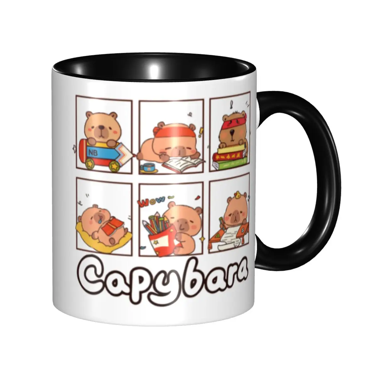 

DIY Cartoon Animal Pets Capybara Ceramic Mug Customized Coffee Cups Creative Gift